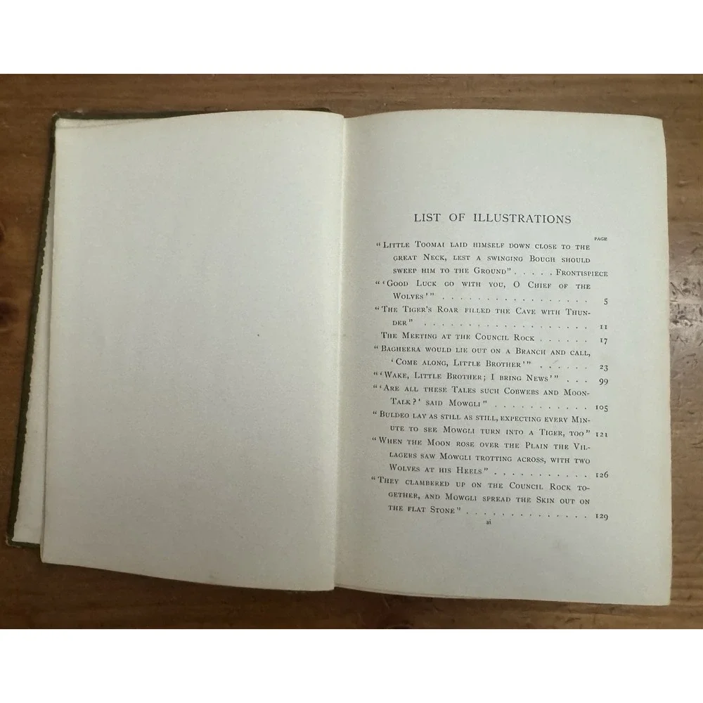 The JUNGLE Book by RUDYARD KIPLING 1894 Print 1st Edition Children's Collectible